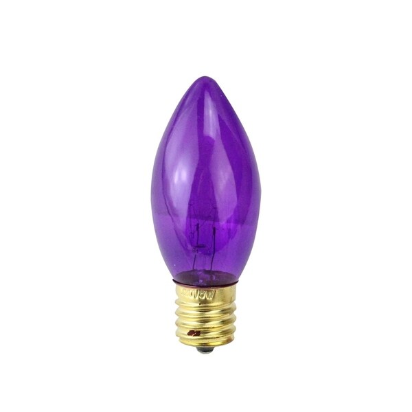 Pack of 25 Incandescent C9 Purple Christmas Replacement Bulbs