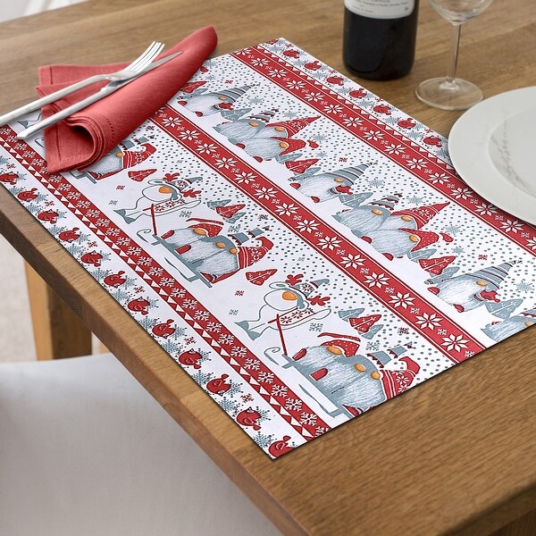 Cotton Fused Placemat Gnome Trio