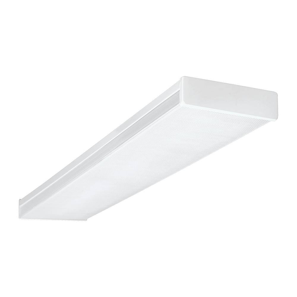 NICOR ACW 120-Watt Equivalent White Integrated LED Wraparound Ceiling Light Fixture 5000K ACW-20-4S-50K