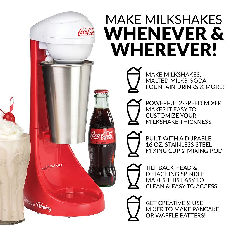 Nostalgia Electrics Coca-Cola Limited Edition Two-Speed Milkshake Maker