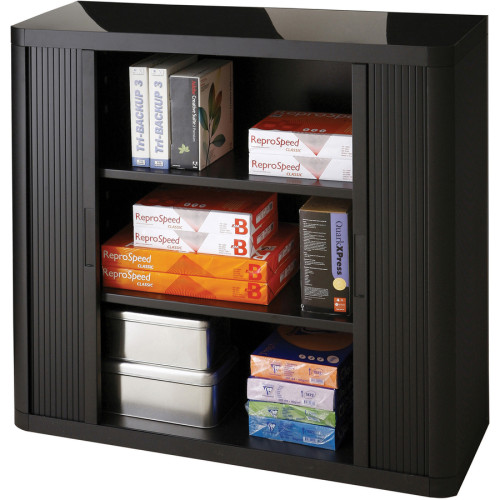 Paperflow Door Kit with Cabinet Sides for easyOffice 41 and 80 Black Storage Cabinet Top， Back Base and Shelves (366014192357)