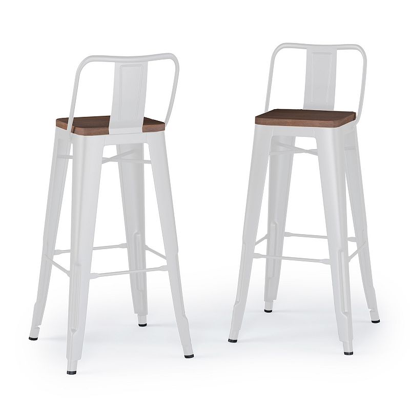 Simpli Home Rayne Bar Stool 2-piece Set