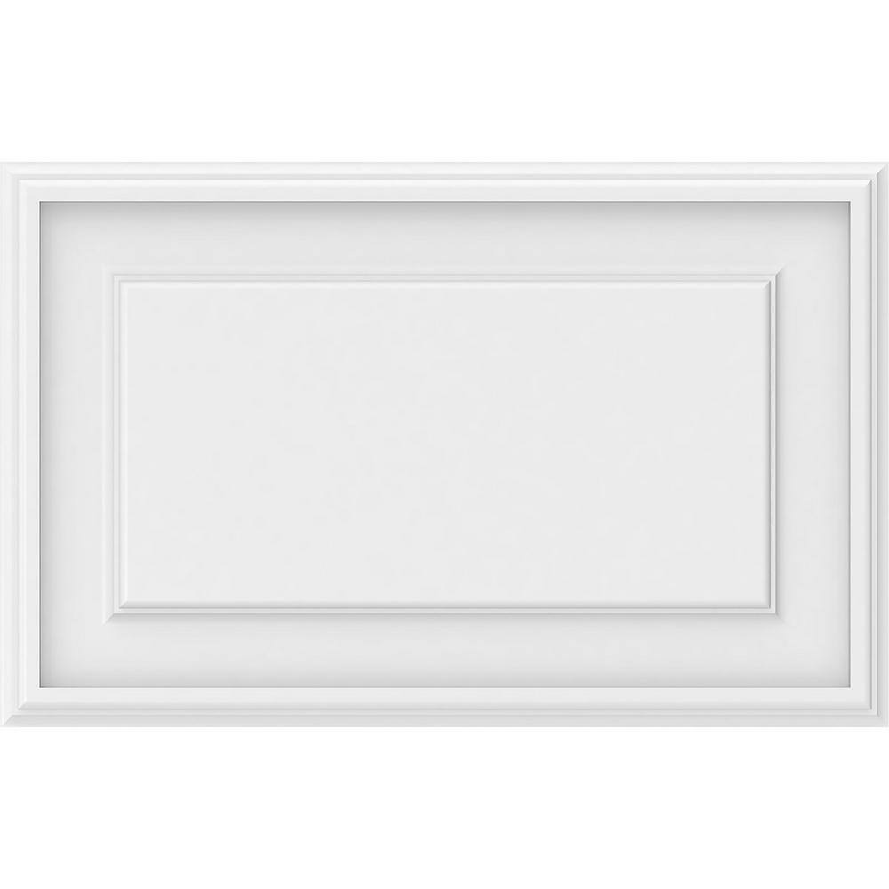 Ekena Millwork 58 in. x 22 in. x 14 in. Legacy Raised Panel White PVC Decorative Wall Panel WALP22X14X062LEG