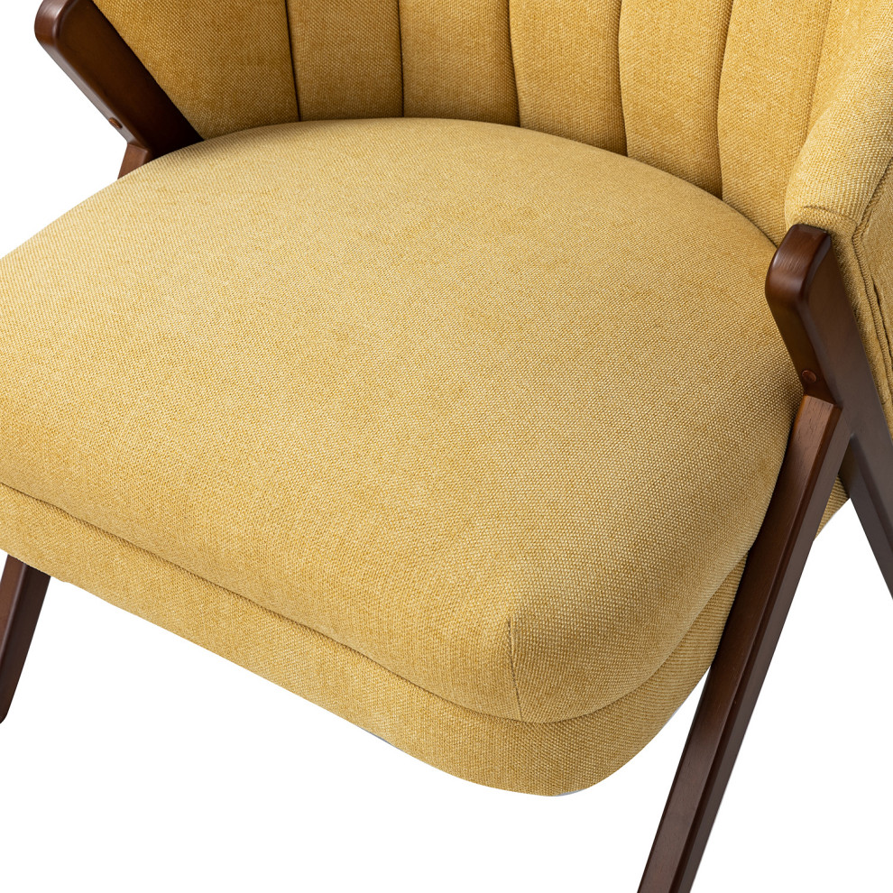 Barrel Chair   Midcentury   Armchairs And Accent Chairs   by Karat Home  Houzz