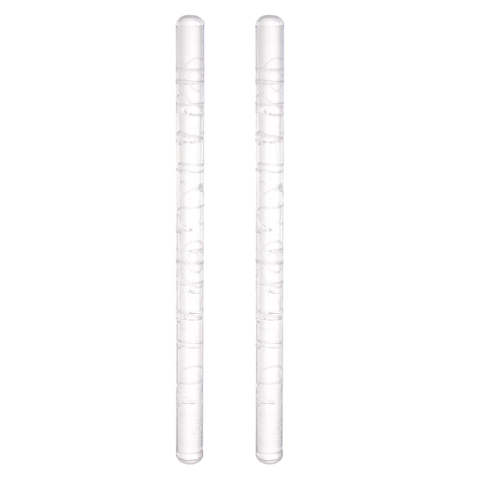 2pcs Acrylic Embossed Rolling Pin 16cm x 1cm Musical Note Pattern - Transparent