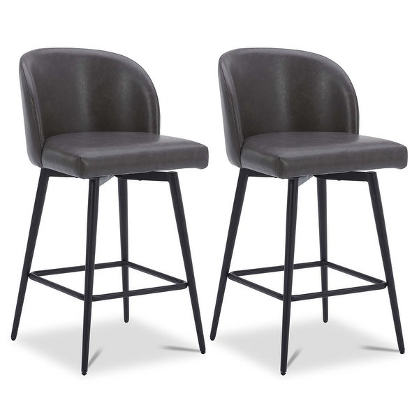 Charlotte Counter Height Swivel Barstool Set of 2