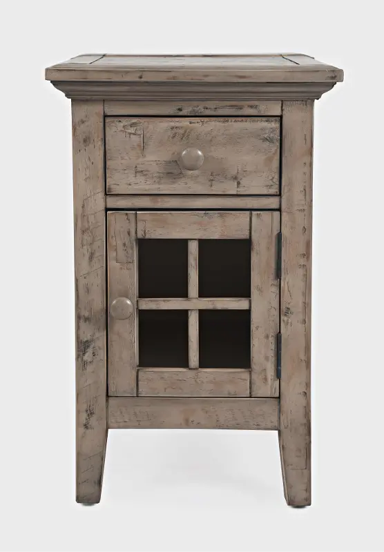 Rustic Shores Gray Chairside Table