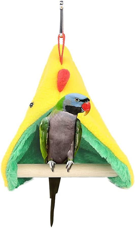 Bird Nest House  parrot Hanging Hammock Corner Nest For Cage Winter Warm Velvet Shed Hut Cage House Plush Fluffy Birds Hideaway Sleeping Bed For Parro