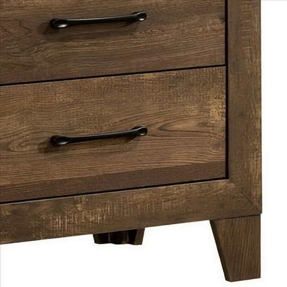 Benjara BM239804 Rustic 2 Drawer Wooden Nightstand...