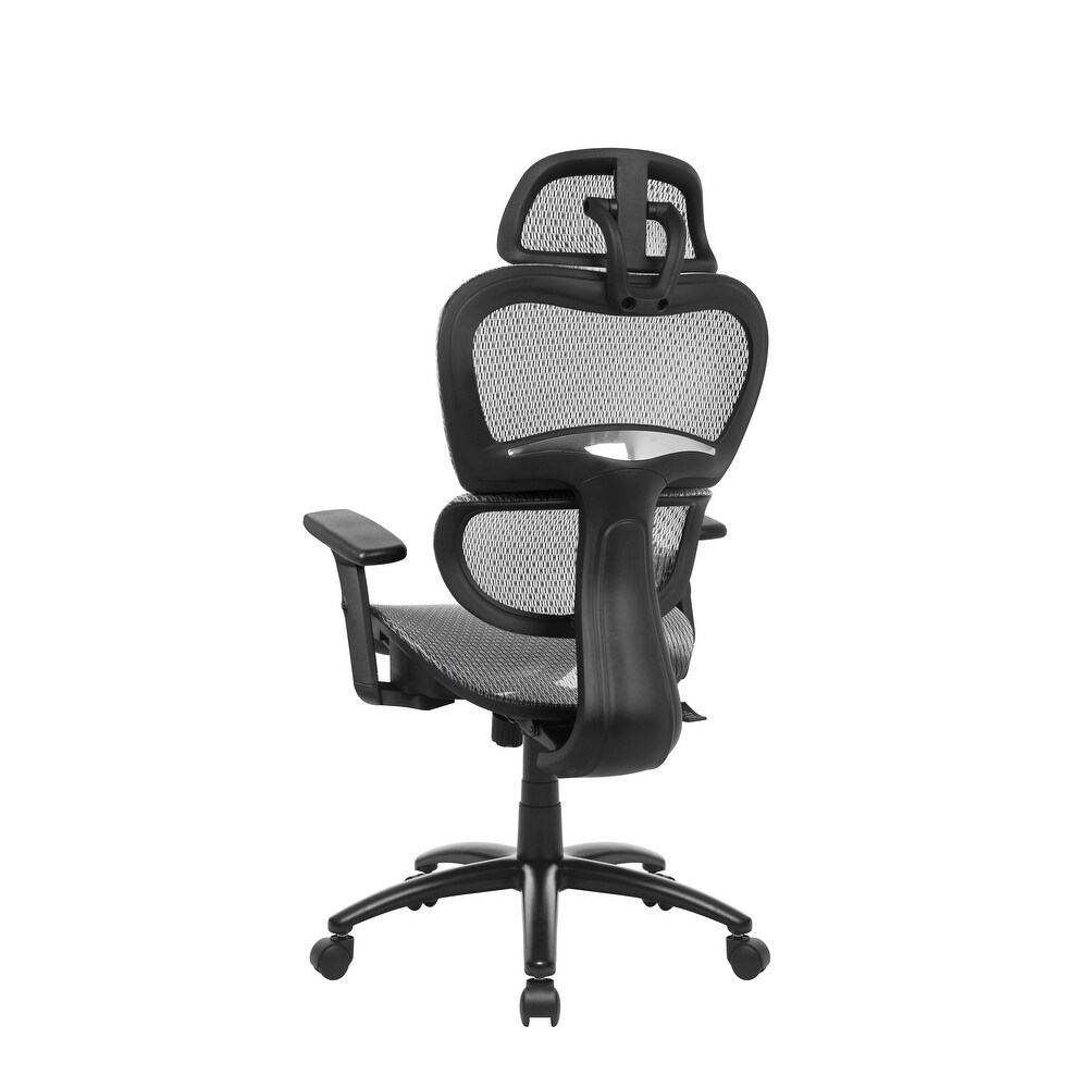 3D Arms Computer Chair Comfort Adjustable Chair with Adjustable Headrest Office Chair Back Desk Chair Rolling Industrial Chair