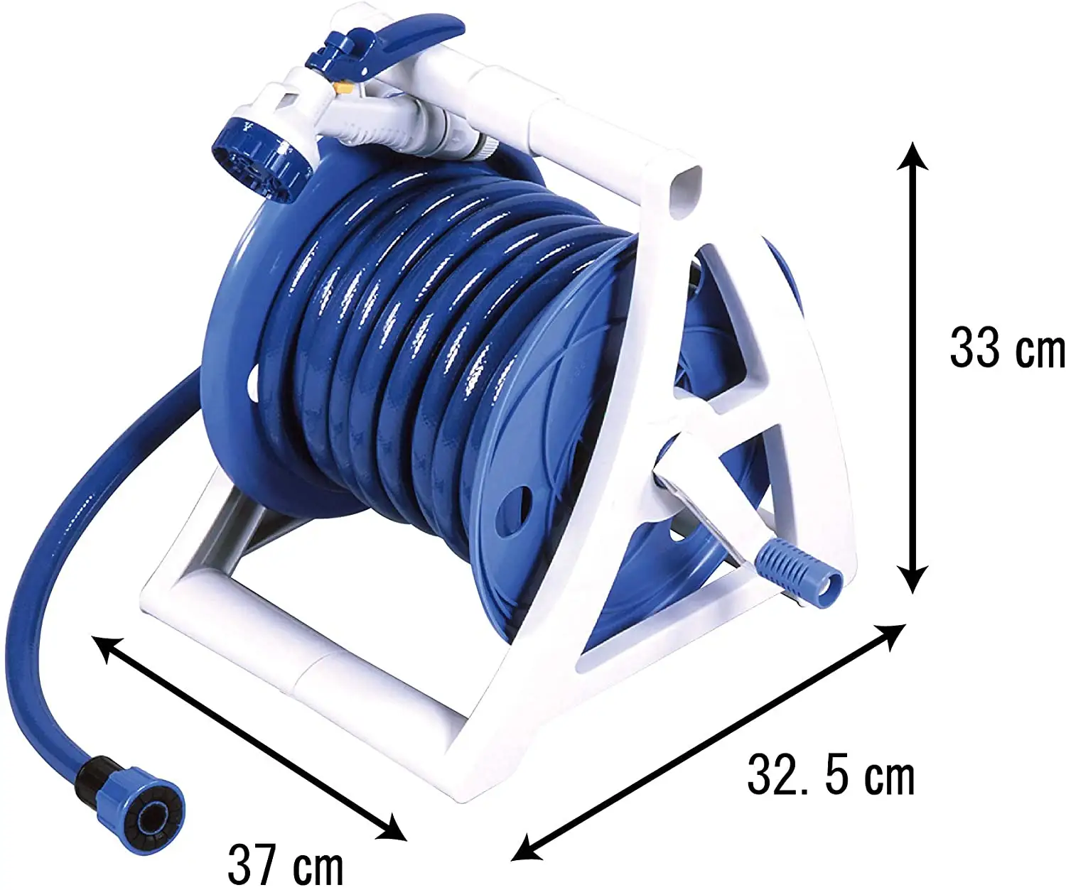 Garden Hose Reel Set Gardening Supplies Easy Use Maintain Irrigation For Watering Ocean Series NPR15GN Portable High Pressure