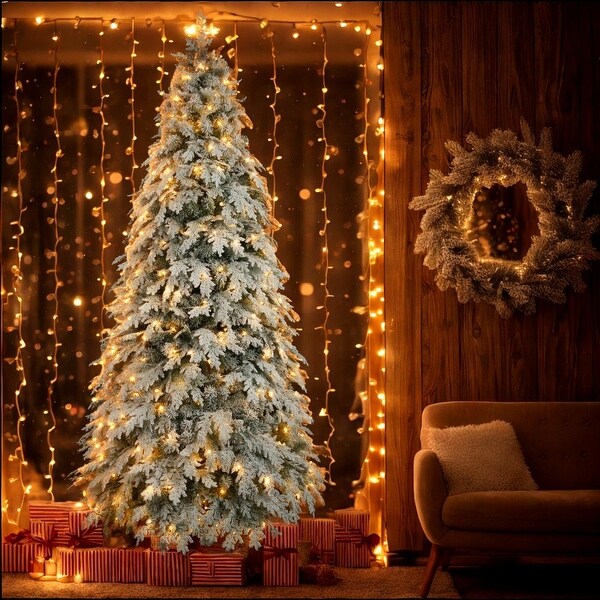 7.5FT Artificial Christmas Tree with 400 LED Lights