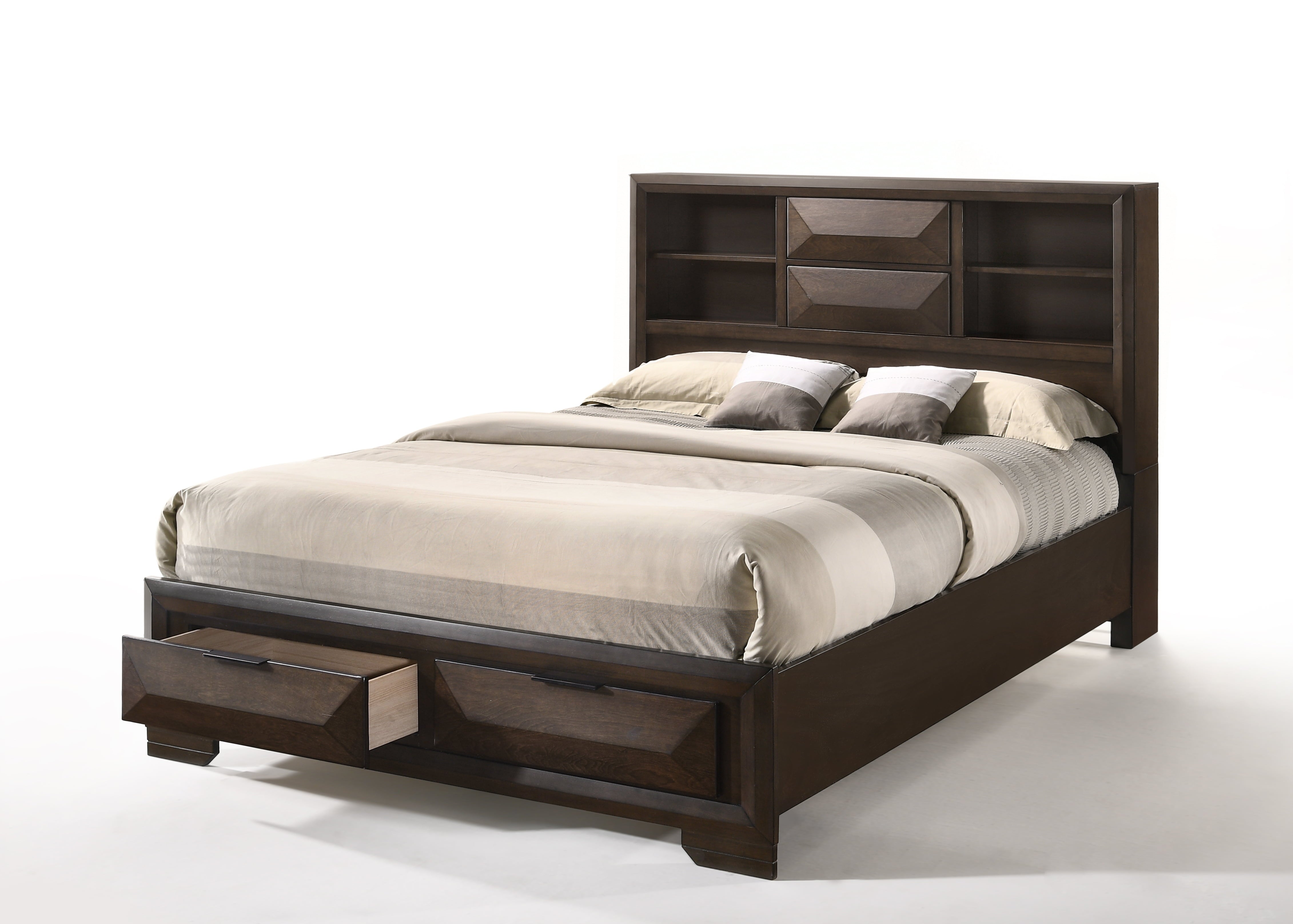 ACME Merveille Storage Platform Bed in Espresso Finish, Multiple Sizes