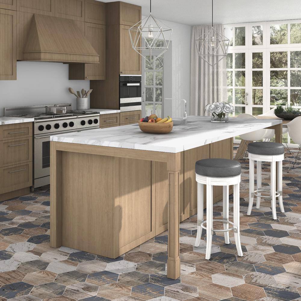 Merola Tile Gaugin Hex Catan Shadow 8-58 in. x 9-78 in. Porcelain Floor and Wall Tile (11.56 sq. ft.  case) FCD10GCX