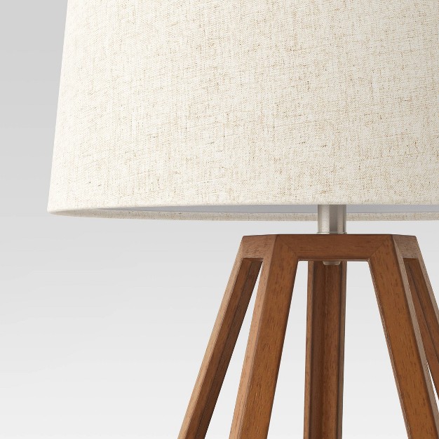 Large Wood Geo Assembled Table Lamp