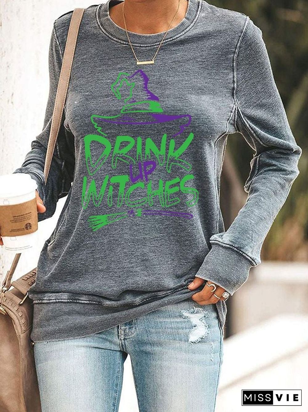 Women's Drinking up Witches Sweatshirt