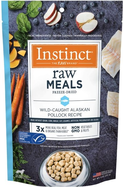 Instinct Meals Wild-Caught Alaskan Pollock Recipe Grain-Free Freeze-Dried Raw Dog Food