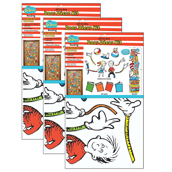 Eureka EU 849314 3 Dr Seuss Reading Door D+Cor  Ki...