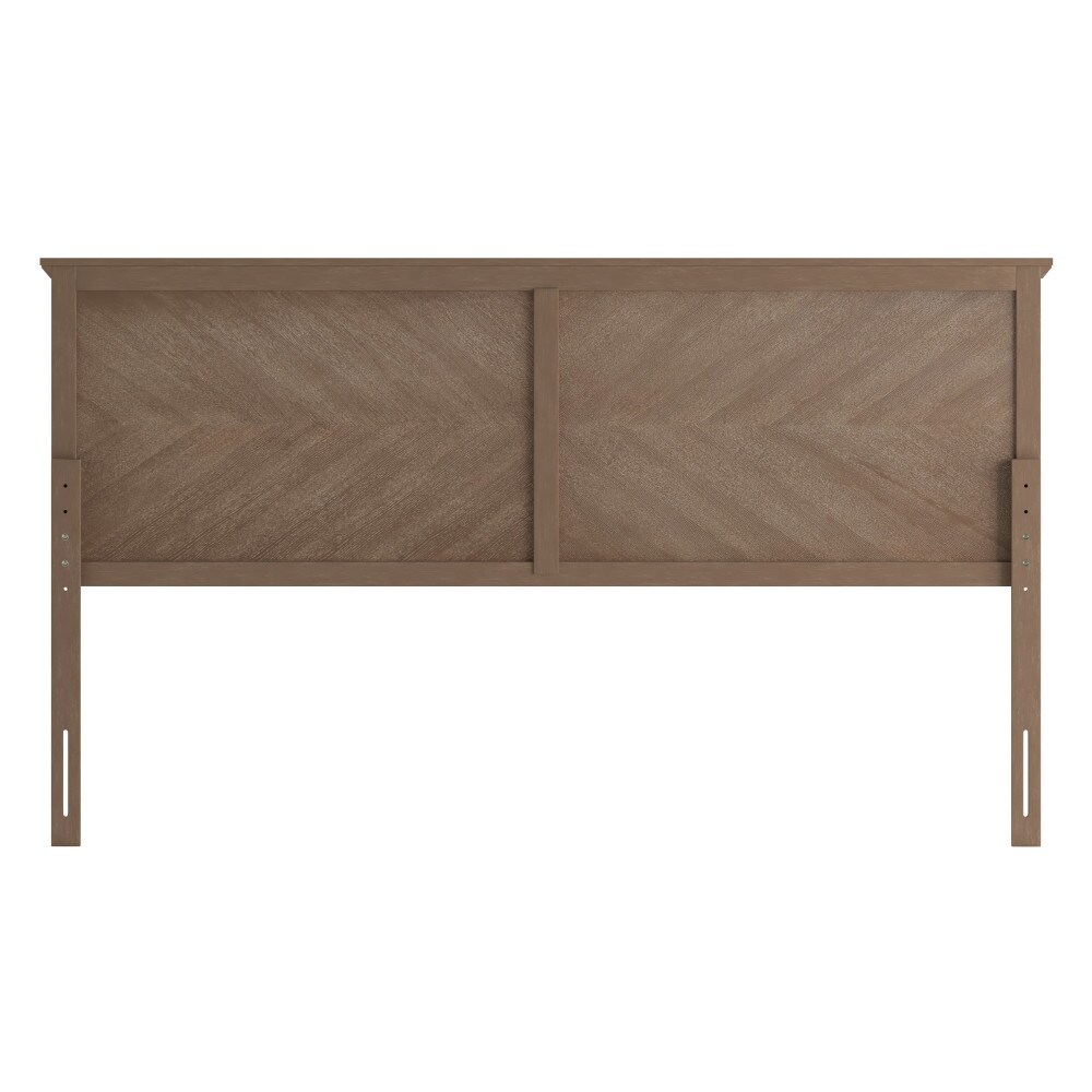 Contemporary Herringbone Patterned Headboard Only