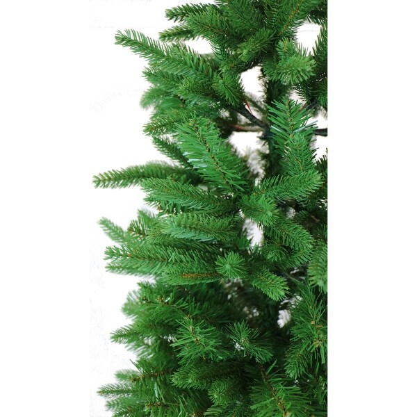 Fraser Hill Farm 9 Ft. Carmel Pine Slim Artificial Christmas Tree