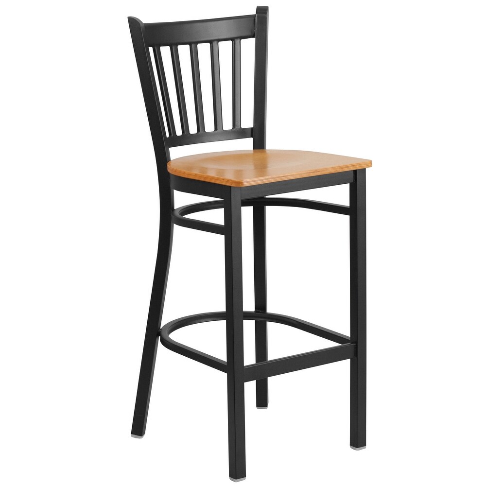 Vertical Back Metal Restaurant Barstool   16\