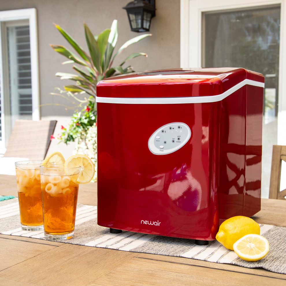 Newair AI 100R 28 Pound Portable Ice Maker  Red   Contemporary   Ice Makers   by Luma Comfort  Houzz