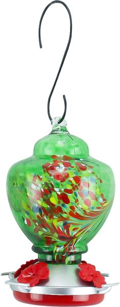 Red Carpet Studios Hummingbird Feeder， Green， 37.19-oz