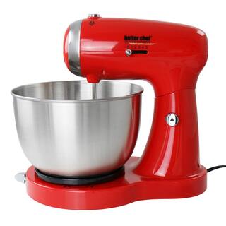 Better Chef 350-Watt MegaMix 5 Speed 3.5 qt. Stand Mixer in Red 985117966M