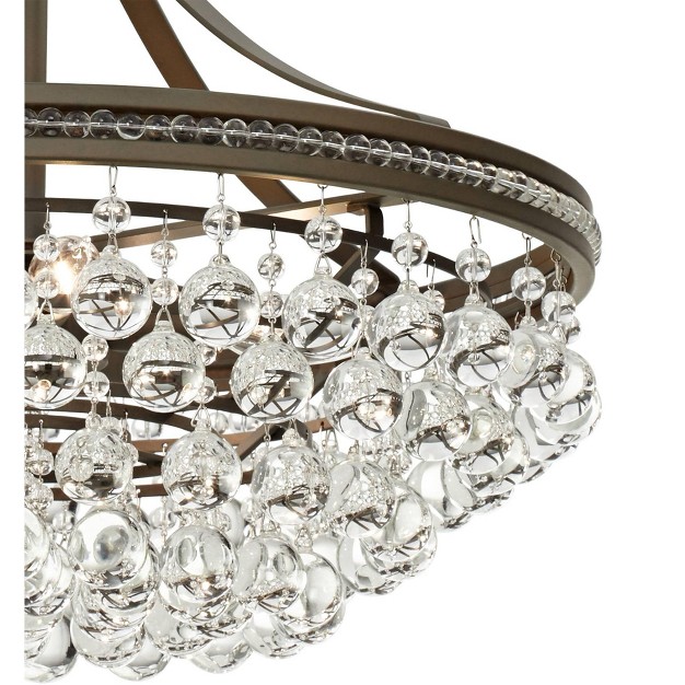 Wide Clear Crystal 5 light Fixture For Dining Room House Foyer Kitchen Island Bedroom