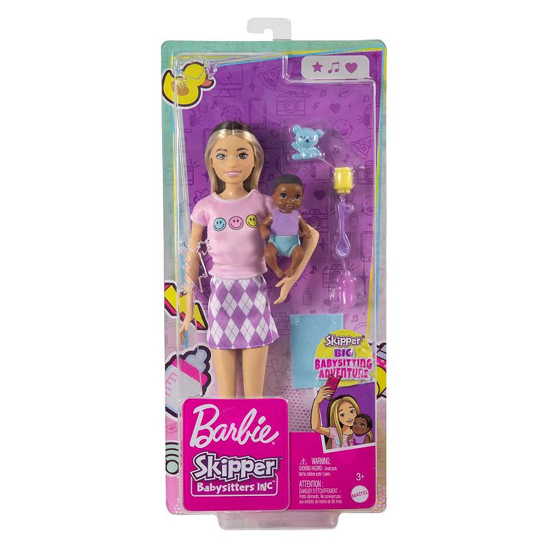 Barbie Babysitters， Inc. Skipper Doll with Baby Figure and Accessories