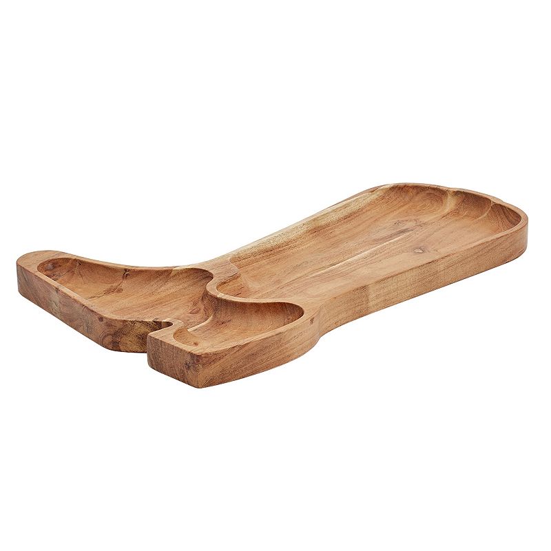 Dolly Parton 2-Section Acacia Wood Boot Serving Tray