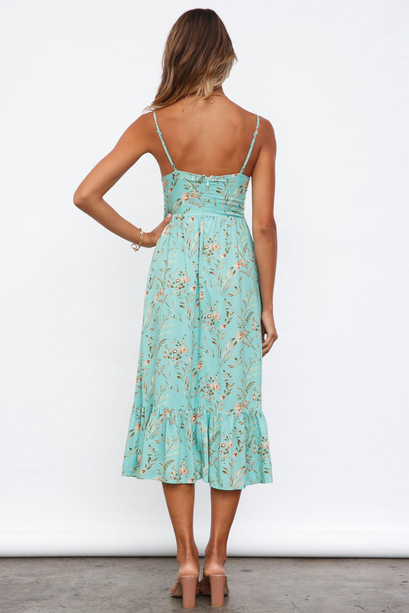 Know The Truth Midi Dress Green