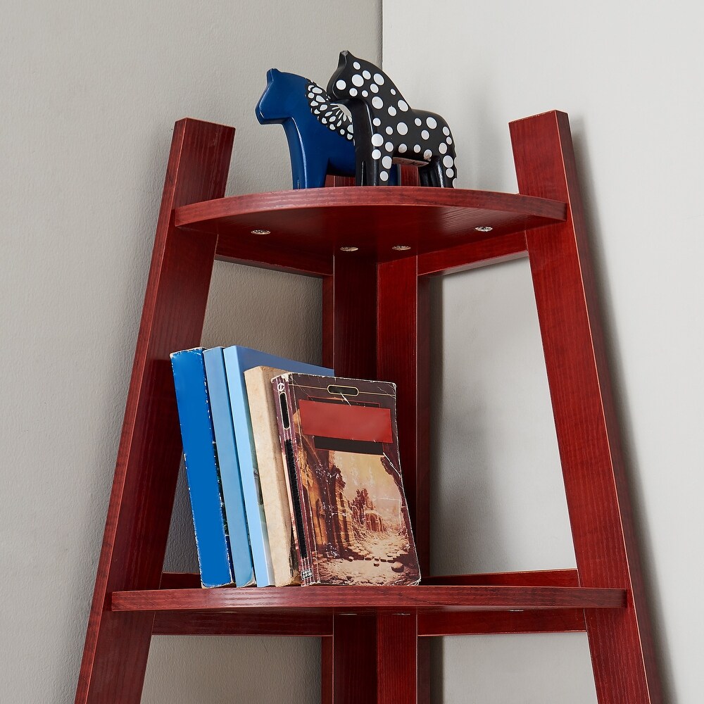 Danya B. 5 Tier Corner Ladder Display Bookshelf