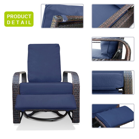 Outdoor Swivel Recliner Chairs  Wicker Chairs Fabr...