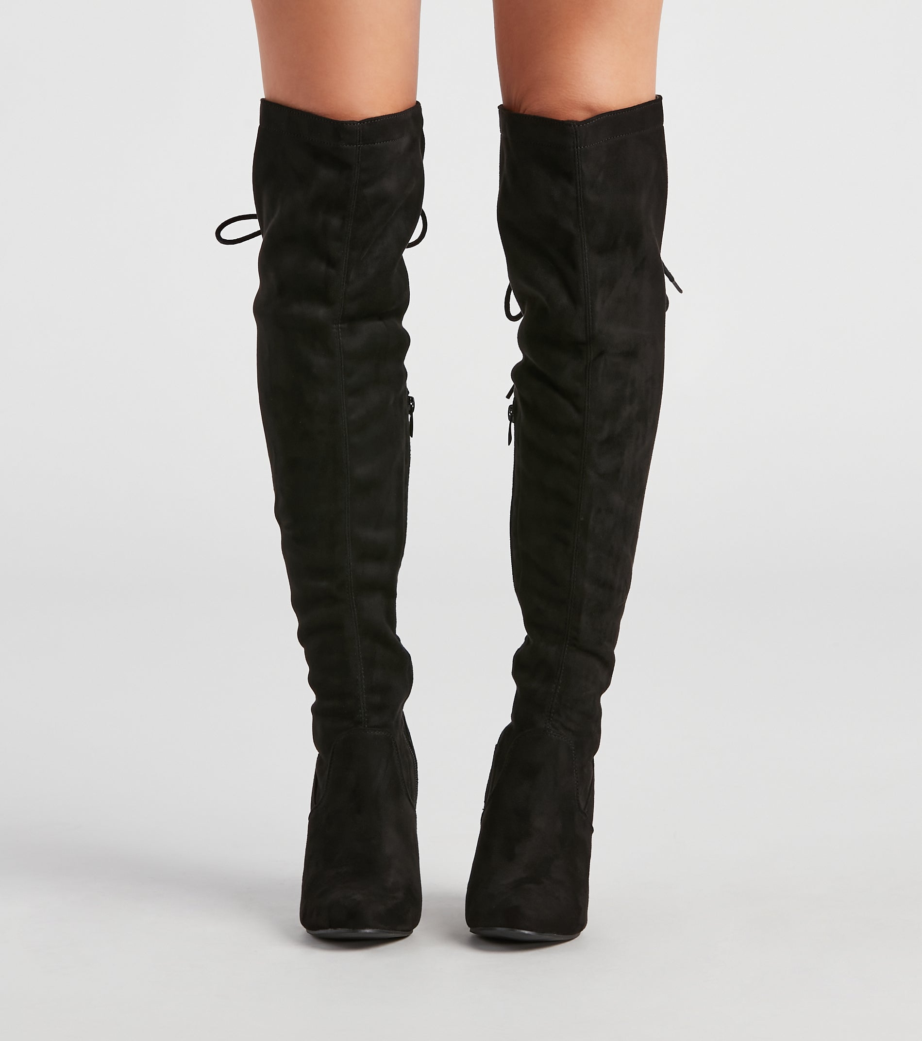 So Haute Over-The-Knee Lace Up Boots