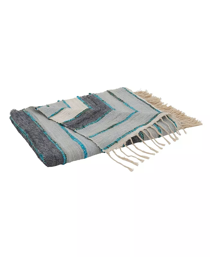 Saro Lifestyle Striped Design Throw Blanket