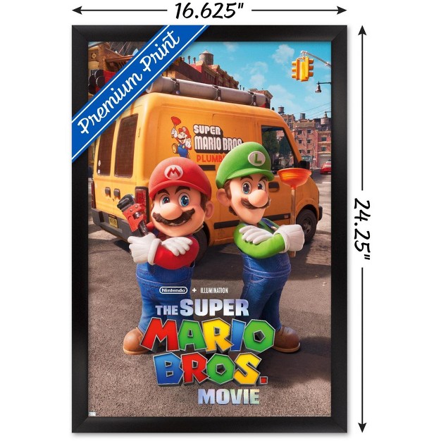 Trends International The Super Mario Bros Movie Brooklyn Key Art Framed Wall Poster Prints