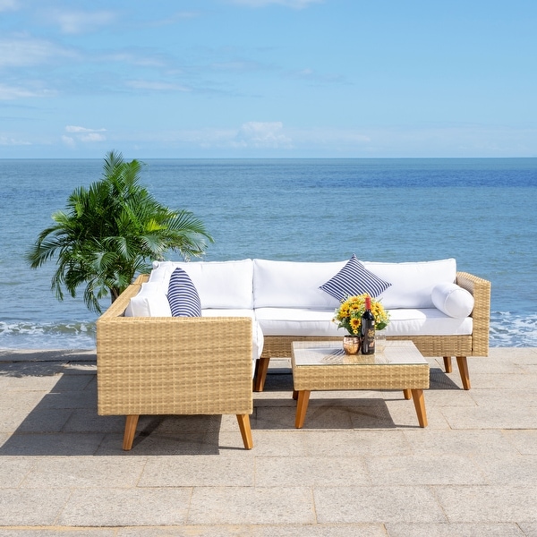 SAFAVIEH Outdoor Living Analon Outdoor Sectional Set