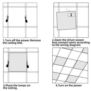 WYZM 2 ft. x 2 ft. 5800 Lumens Integrated LED Flat Panel Light 5000K Daylight (4-Pack) 2x2-4pc-E