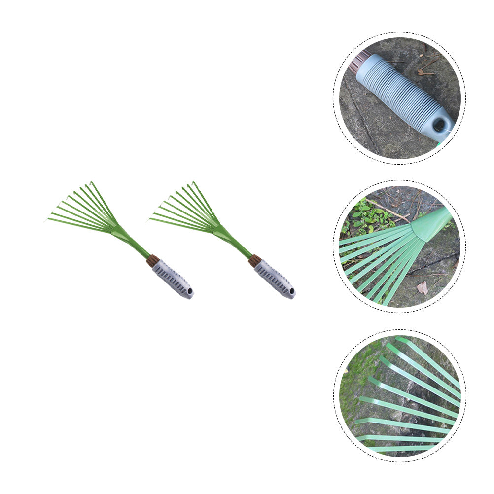 Hemoton Rake Garden Hand Grass Rakes Gardening Leaf Plowing Dead Lawn Cultivator Claw Leaves Landscaping