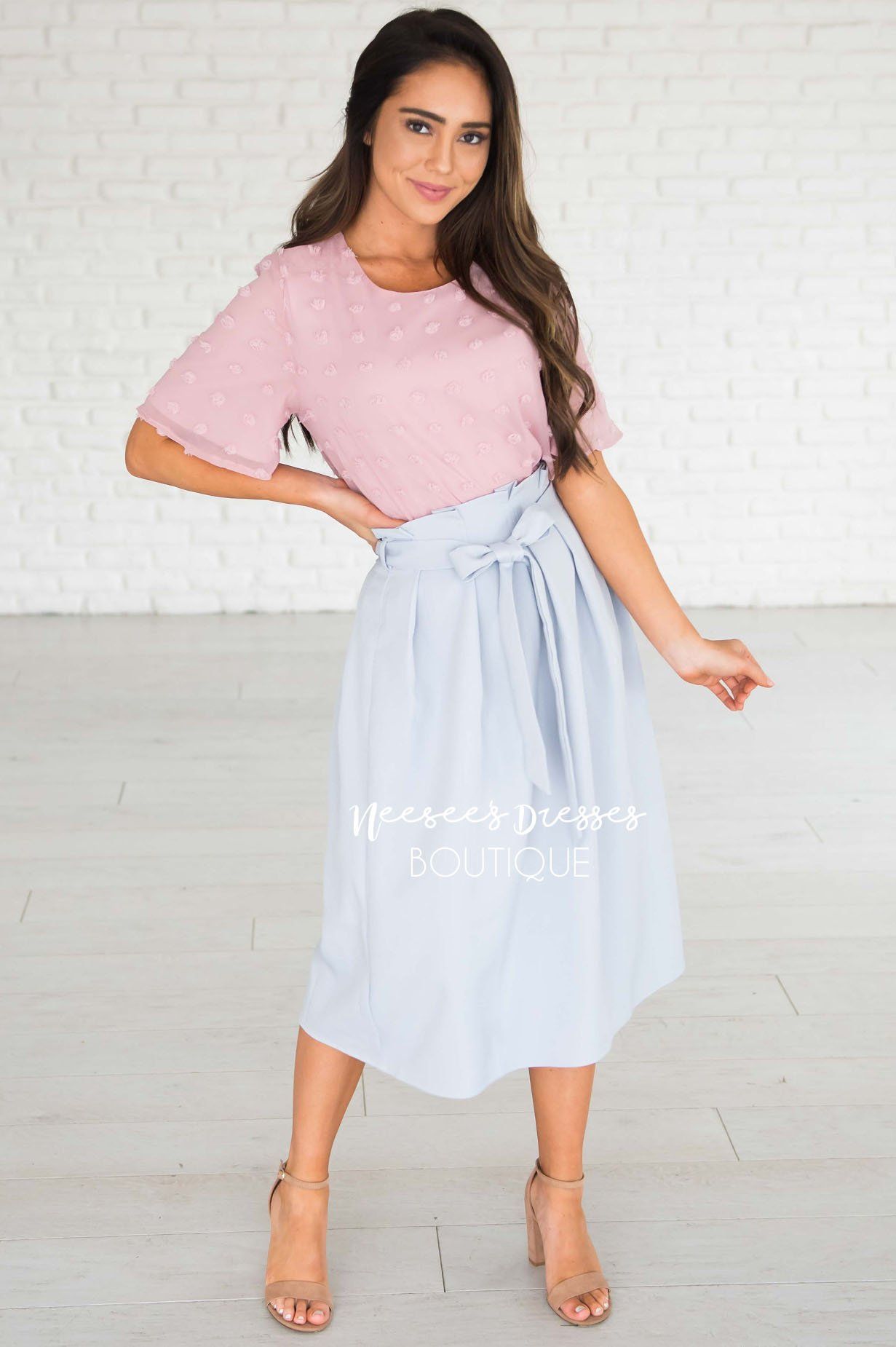 Pretty Ruffle Tie Waist Skirt