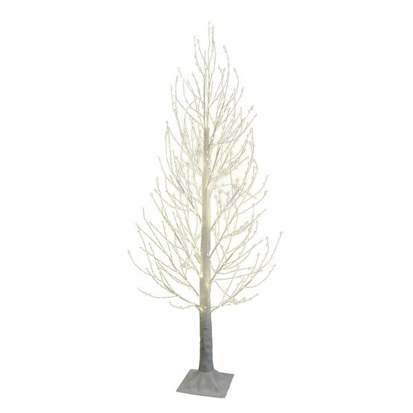 Kurt Adler 5Foot Winter White Twig Tree and 900Light Warm White Fairy LED