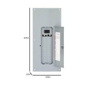 Square D Homeline 100 Amp 30-Space 60-Circuit Indoor Main Breaker Plug-On Neutral Load Center with Cover(HOM3060M100PC) HOM3060M100PC