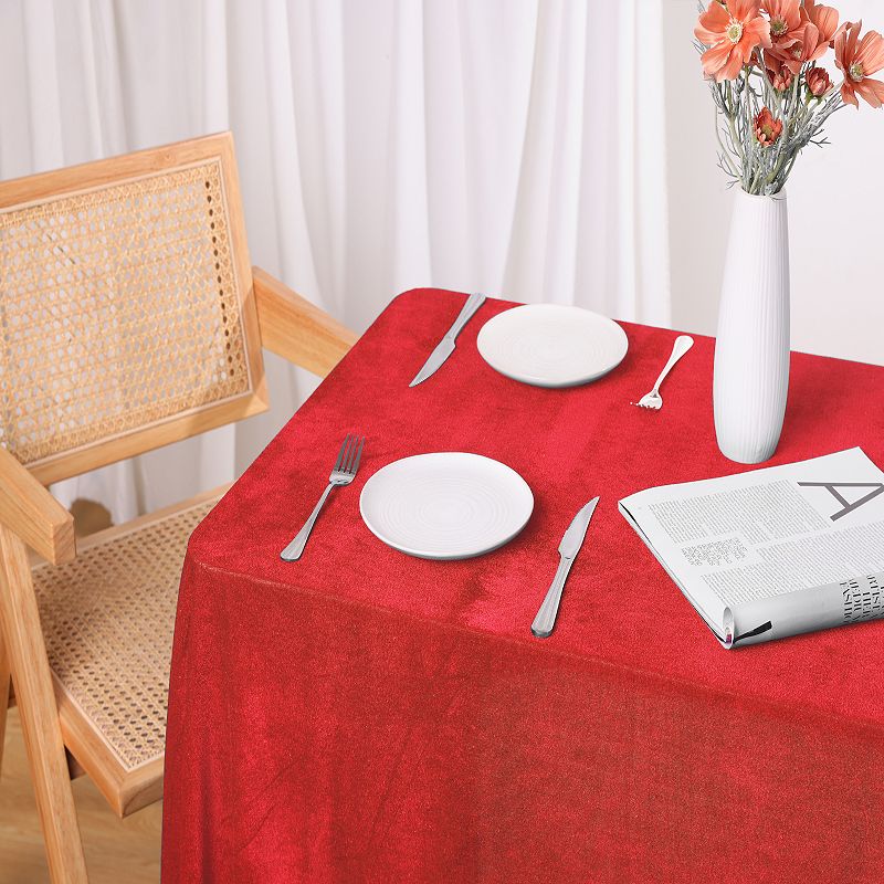 Rectangle Wrinkle Resistant Washable Polyester Table Cover 1 Pc， 63 X 110