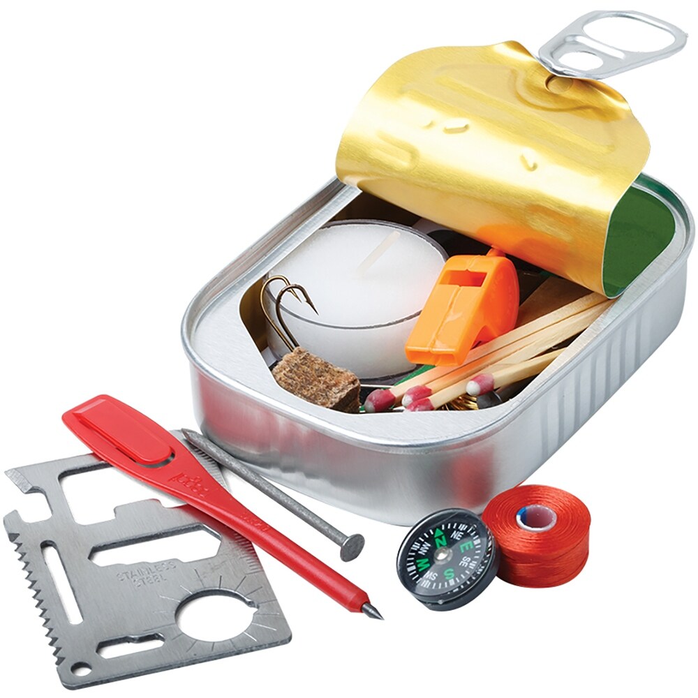 Coghlan's Outdoor Survival Kit In A Can   Stainless Steel   One Size Fits Most