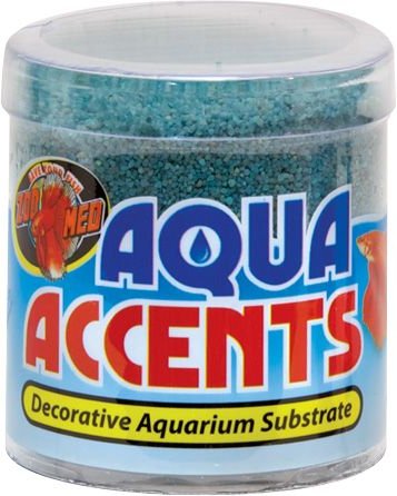 Zoo Med Aqua Accents Terminator Teal Sand Decorative Substrate， 0.5-lb bag