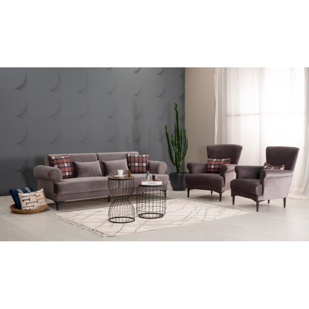 Breman 3 Pieces Living Room Set 1 Sofa 2 Chair