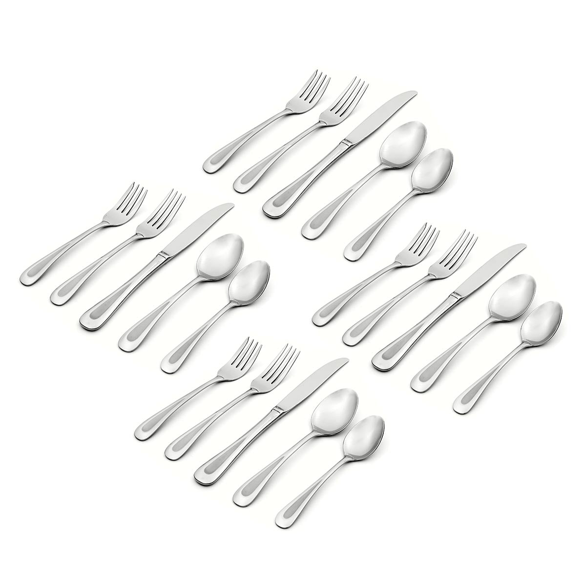 Satin Sand Dune 20 Piece Everyday Flatware Set