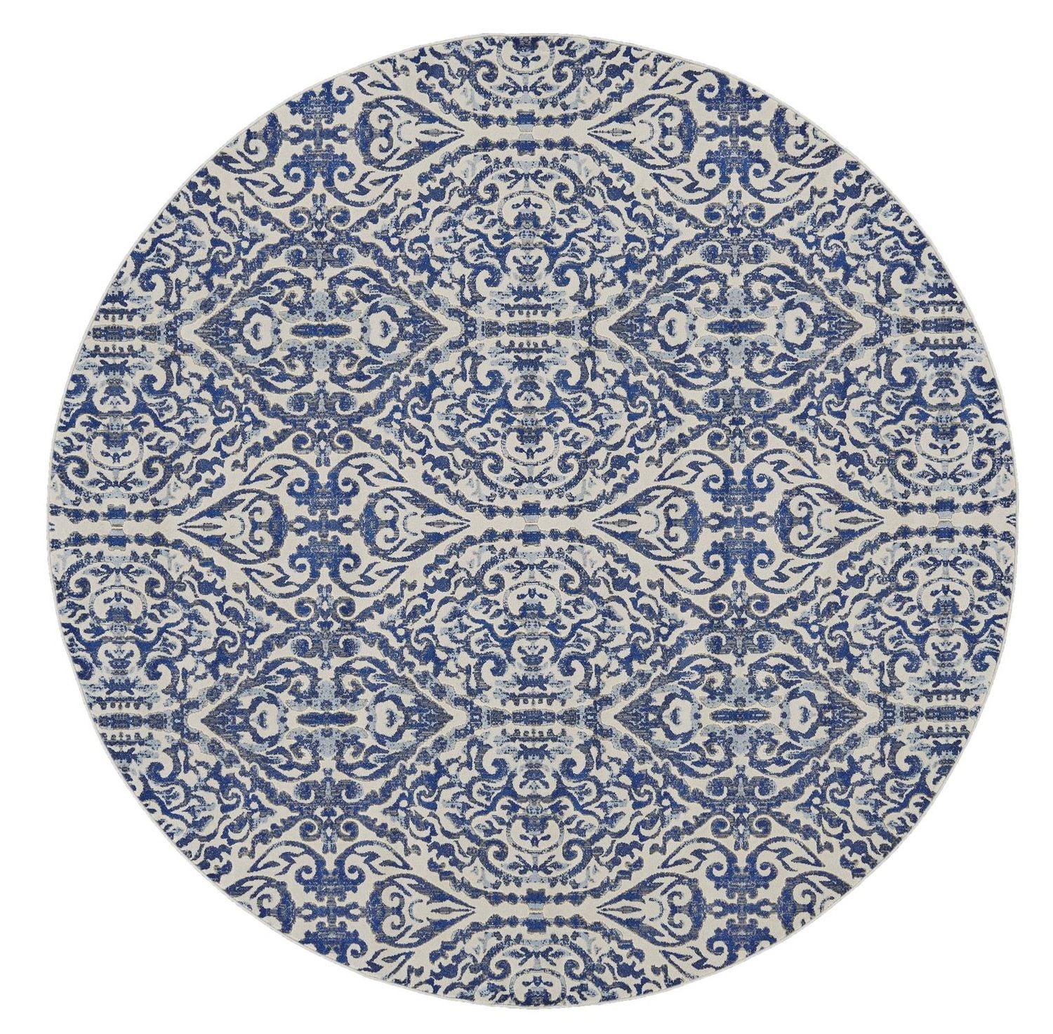 Carini Blue and Ivory Rug by BD Fine