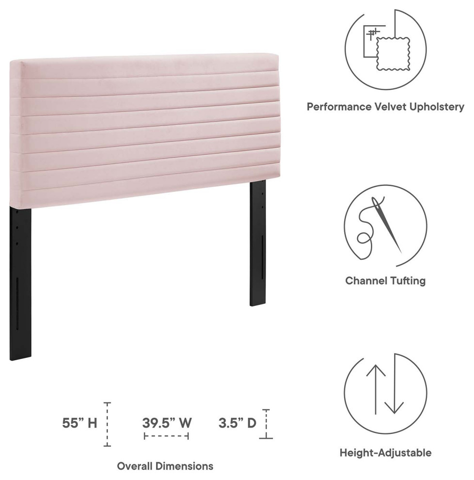 Tranquil Full/Queen Headboard  Pink   Contemporary   Headboards   by First of a Kind USA Inc  Houzz